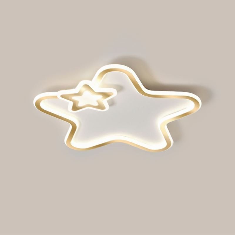 Luminária de teto Creative Star Flush Mount Golden Star