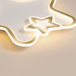 Luminária de teto Creative Star Flush Mount Golden Star