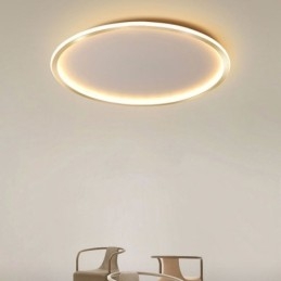 Luminária de teto circular minimalista embutida