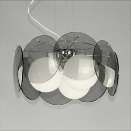 ofertas Milão Simples Estilo Moda Lustre Luz Fumaça Cinza Vidro Lustre