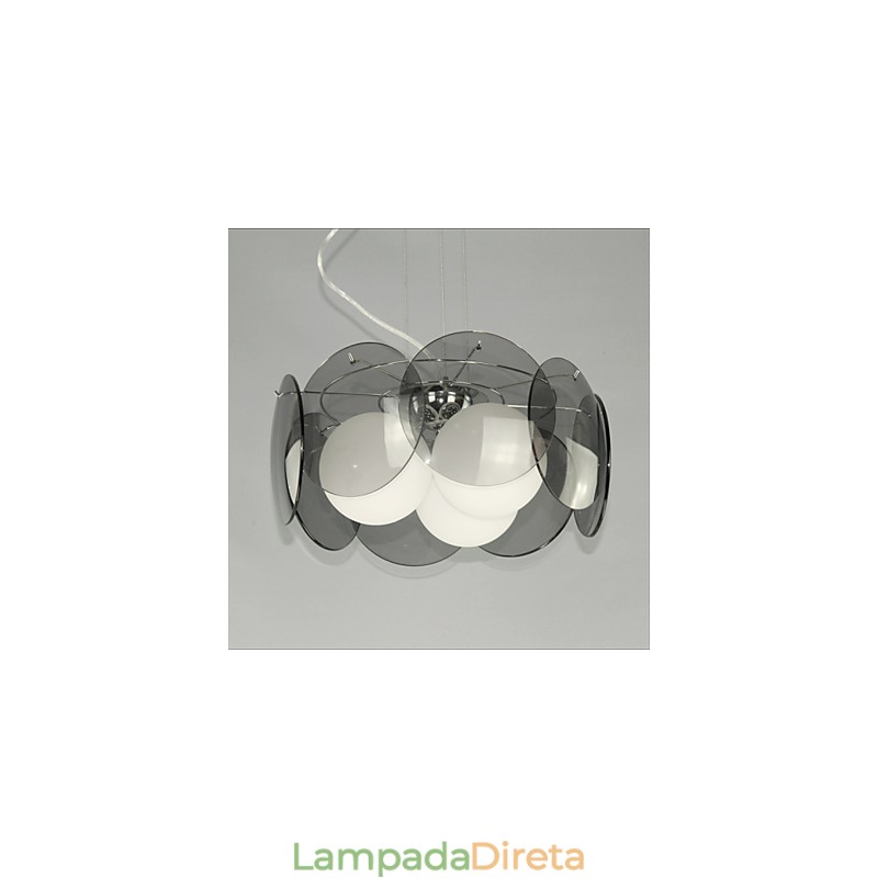 ofertas Milão Simples Estilo Moda Lustre Luz Fumaça Cinza Vidro Lustre