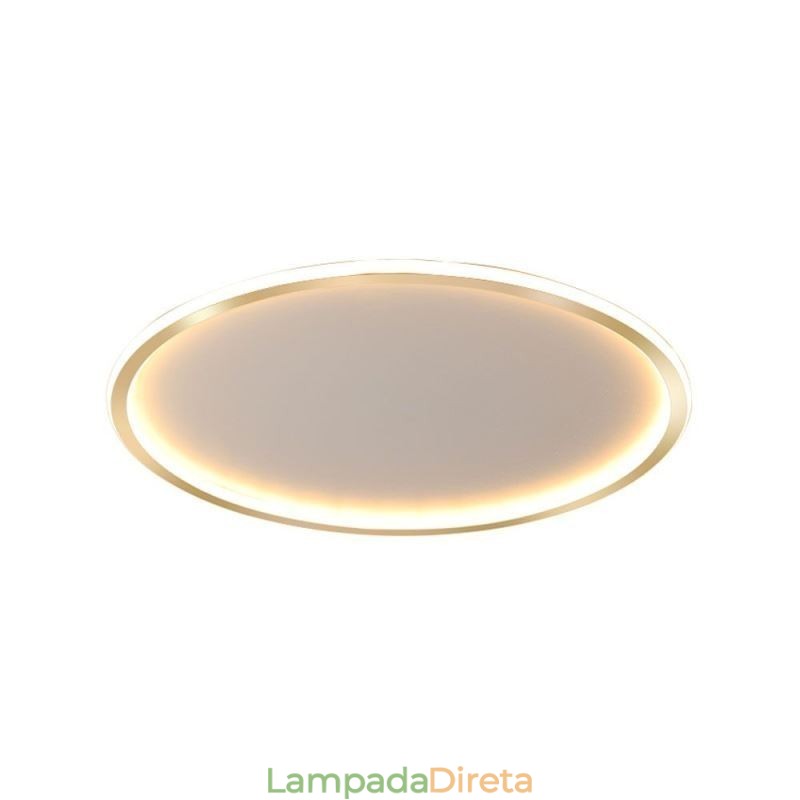 Luminária de teto circular minimalista embutida