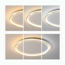 Luminária de teto circular minimalista embutida