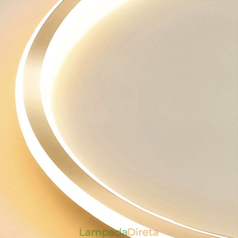 Luminária de teto circular minimalista embutida