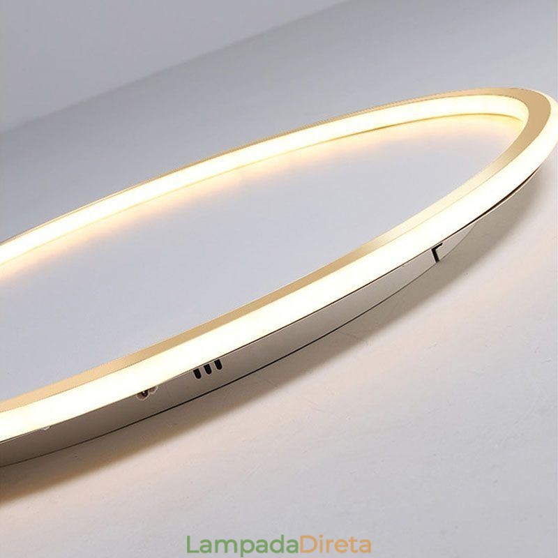 Luminária de teto circular minimalista embutida