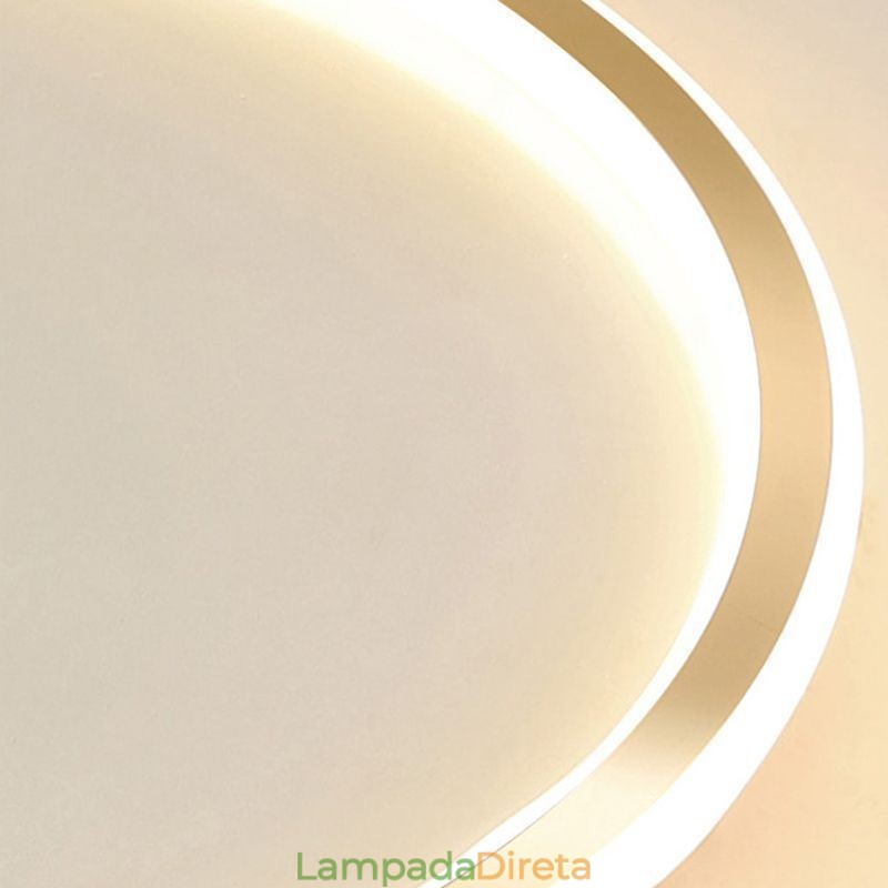 Luminária de teto circular minimalista embutida