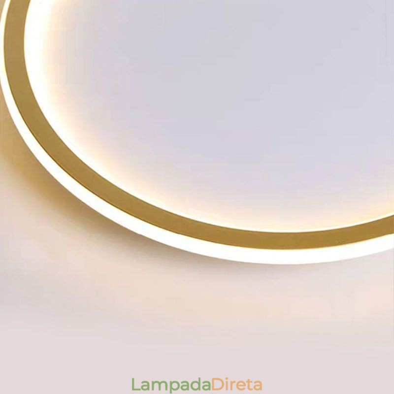 Luminária de teto circular minimalista embutida