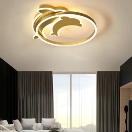 Luminária de teto embutida Gold Dolphin