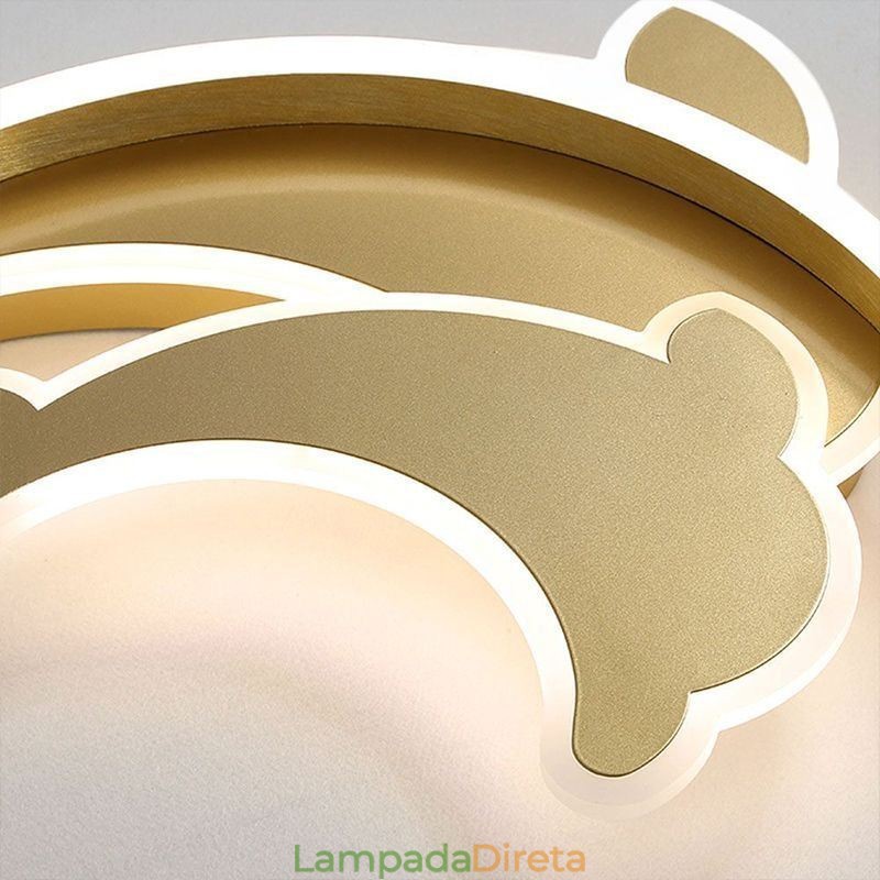 Luminária de teto embutida Gold Dolphin