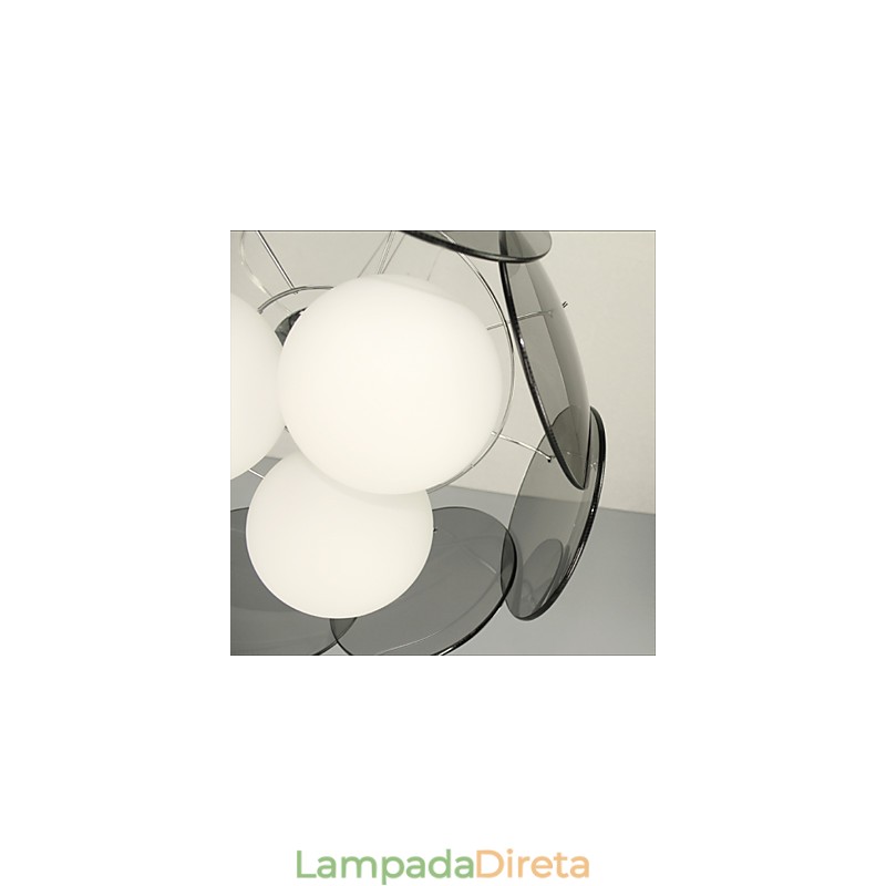 ofertas Milão Simples Estilo Moda Lustre Luz Fumaça Cinza Vidro Lustre