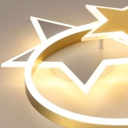 Luminária de teto embutida em estrela, luminária acrílica com duas estrelas