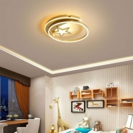Luminária de teto embutida Moon Star em acrílico dourado