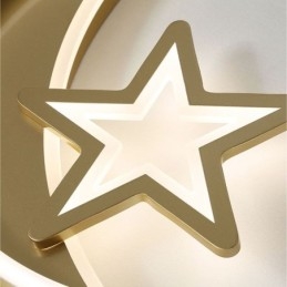 Luminária de teto embutida Moon Star em acrílico dourado