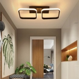Luminária de teto moderna minimalista com moldura quadrada de acrílico embutida