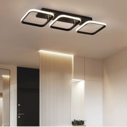 Luminária de teto moderna minimalista com moldura quadrada de acrílico embutida
