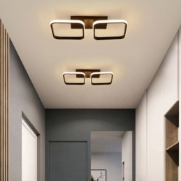 Luminária de teto moderna minimalista com moldura quadrada de acrílico embutida