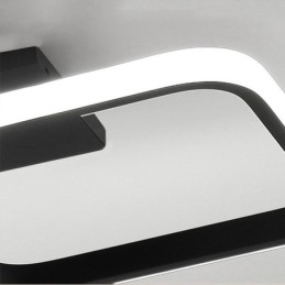 Luminária de teto moderna minimalista com moldura quadrada de acrílico embutida