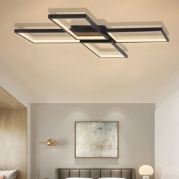 Luminária de teto acrílica minimalista embutida em formato de X