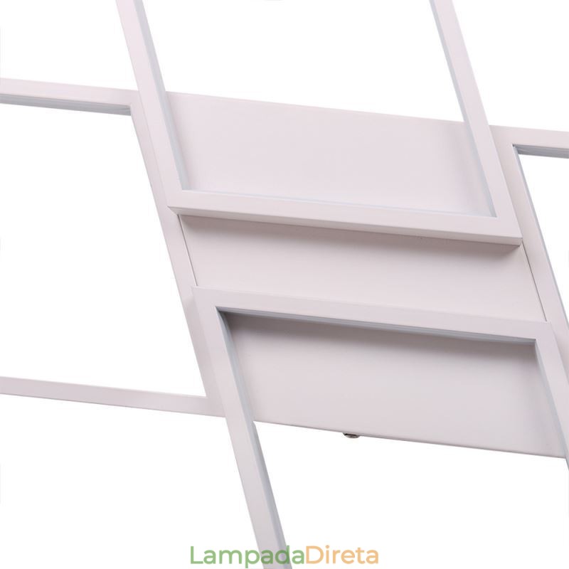 Luminária de teto acrílica minimalista embutida em formato de X