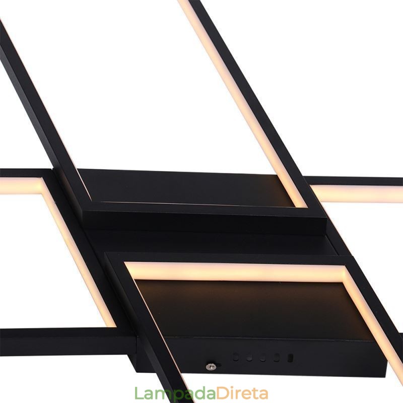 Luminária de teto acrílica minimalista embutida em formato de X