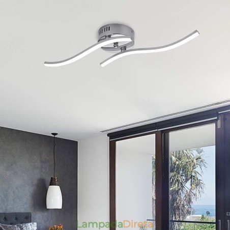 Luminária de teto em acrílico moderna e simples com formato de onda embutida Luminária de teto em acrílico moderna e simples com formato de onda embutida
