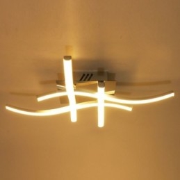 Luminária de teto em acrílico moderna e simples com 4 luzes em formato de onda