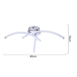 Luminária de teto em forma de arco de acrílico em forma de cruz de montagem embutida simples