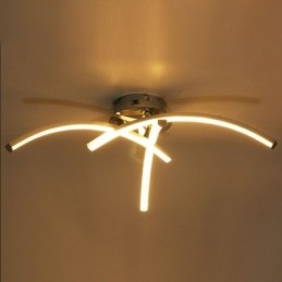 Luminária de teto em forma de arco de acrílico em forma de cruz de montagem embutida simples