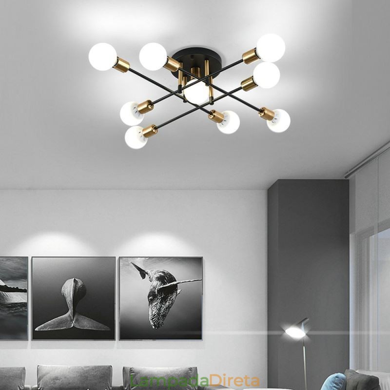 Simples Magic Beans Flush Mount Cruzado Luz de Teto