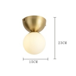 Mini luminária de teto embutida de latão nórdico para iluminação de foyer