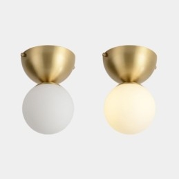 Mini luminária de teto embutida de latão nórdico para iluminação de foyer