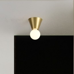 Mini luminária de teto embutida em latão nórdico