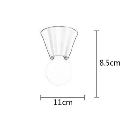 Mini luminária de teto embutida em latão nórdico
