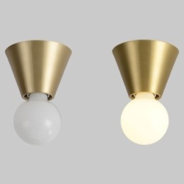 Mini luminária de teto embutida em latão nórdico