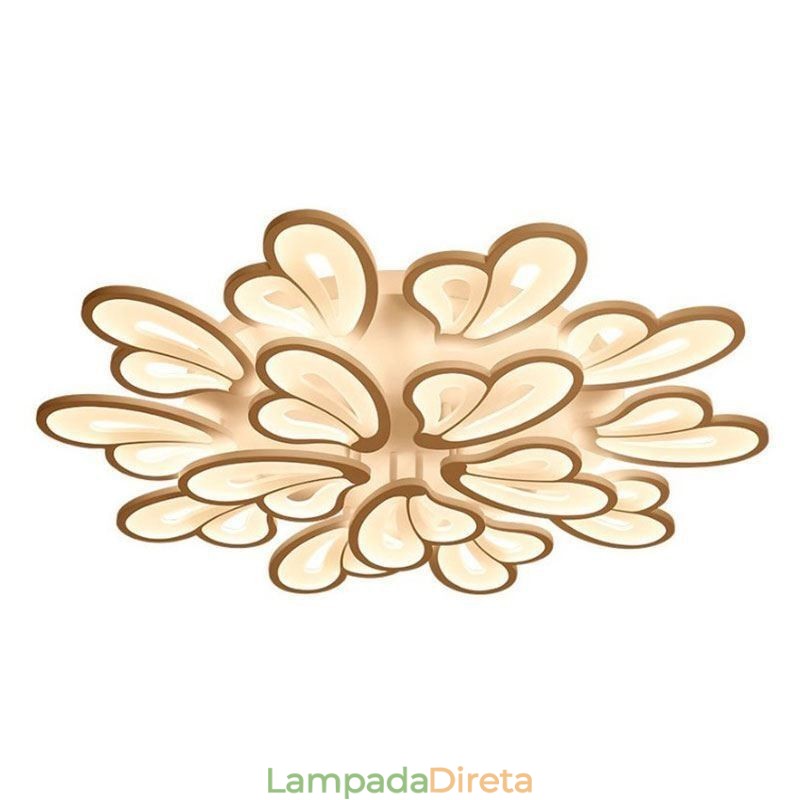 Luminária de teto em acrílico em formato de pétala, moderna e simples, embutida