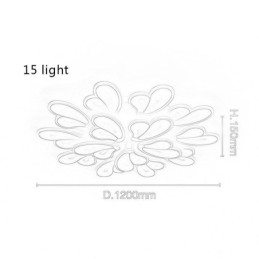 Luminária de teto em acrílico em formato de pétala, moderna e simples, embutida