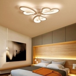 Luminária de teto em acrílico em formato de pétala, moderna e simples, embutida