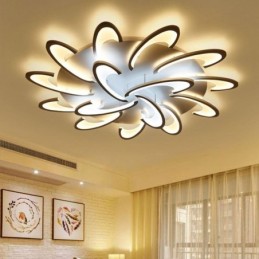 Luminária de teto moderna e simples de acrílico com moinho de vento embutido
