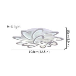 Luminária de teto moderna e simples de acrílico com moinho de vento embutido
