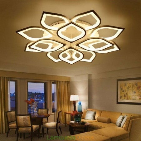 Luminária de teto em acrílico moderna e simples com pétala embutida Luminária de teto em acrílico moderna e simples com pétala embutida