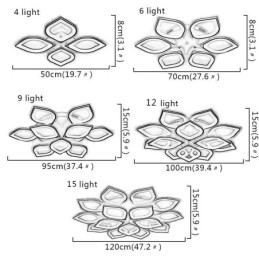 Luminária de teto em acrílico moderna e simples com pétala embutida