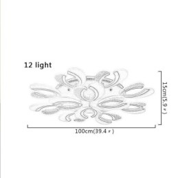 Luminária de teto em acrílico em formato de coração, moderna e simples, embutida