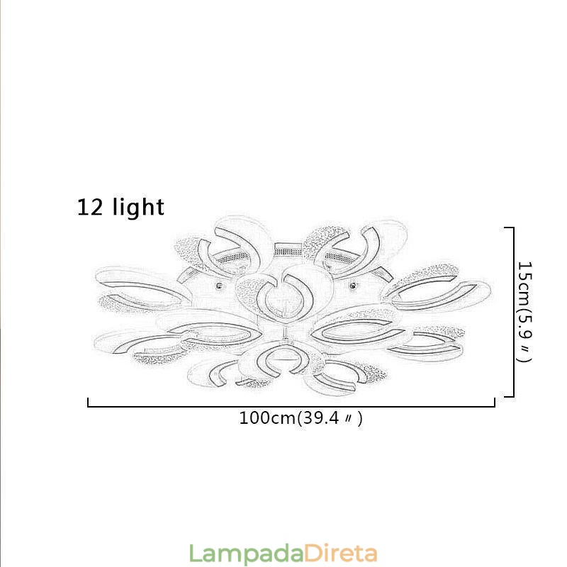 Luminária de teto em acrílico em formato de coração, moderna e simples, embutida