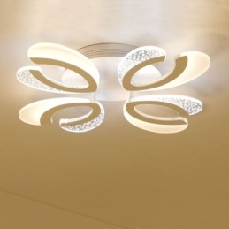 Luminária de teto em acrílico em formato de coração, moderna e simples, embutida