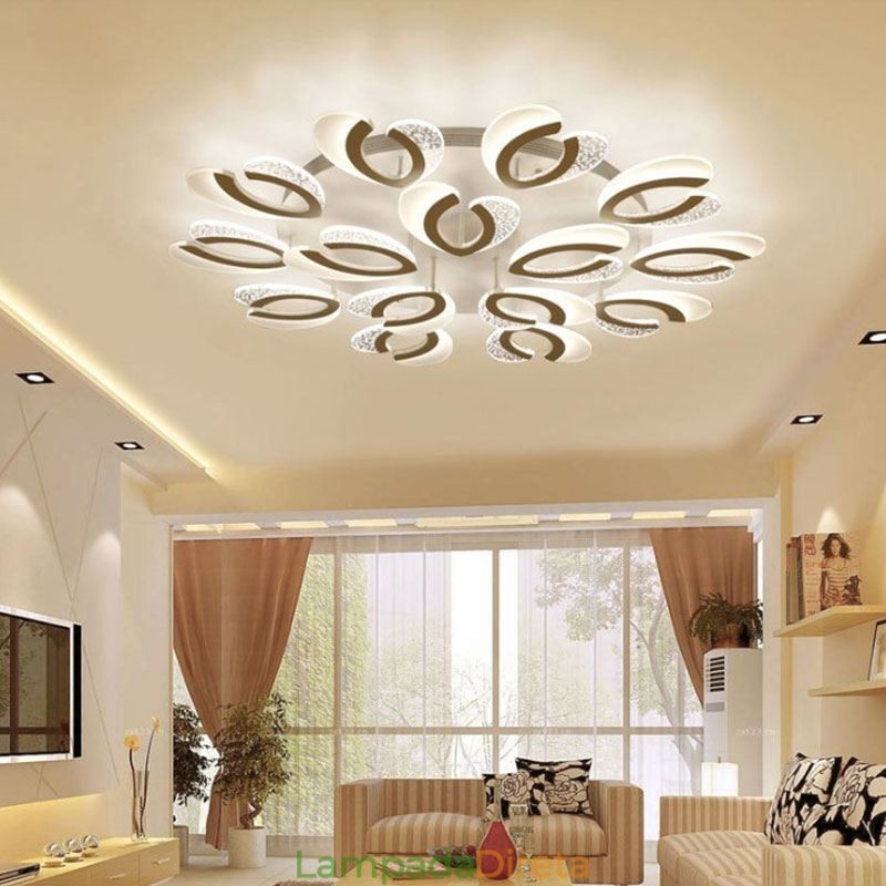 Luminária de teto em acrílico em formato de coração, moderna e simples, embutida