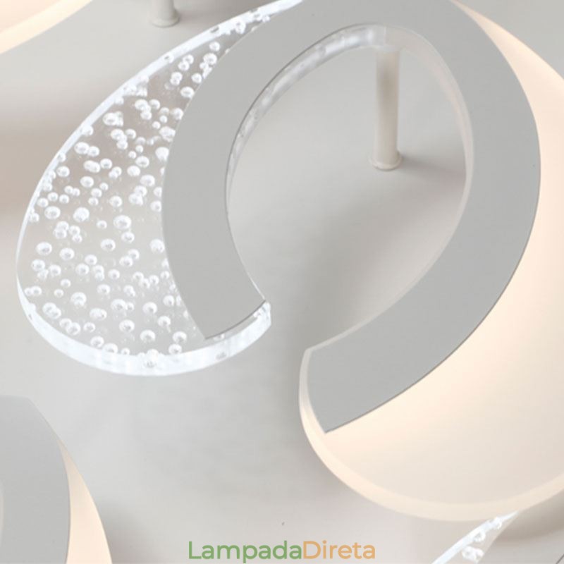 Luminária de teto em acrílico em formato de coração, moderna e simples, embutida