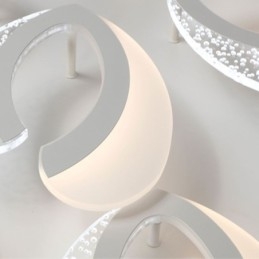 Luminária de teto em acrílico em formato de coração, moderna e simples, embutida