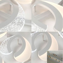 Luminária de teto em acrílico em formato de coração, moderna e simples, embutida