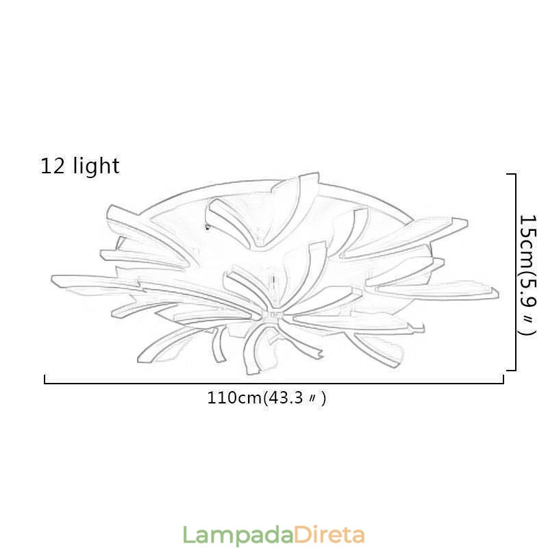 Luminária de teto simples embutida moderna Dandelion