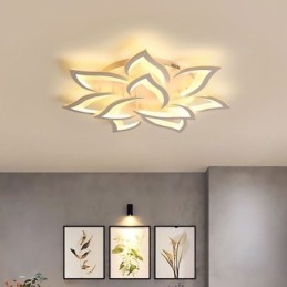Luminária de teto em acrílico em formato de girassol, simples e moderna